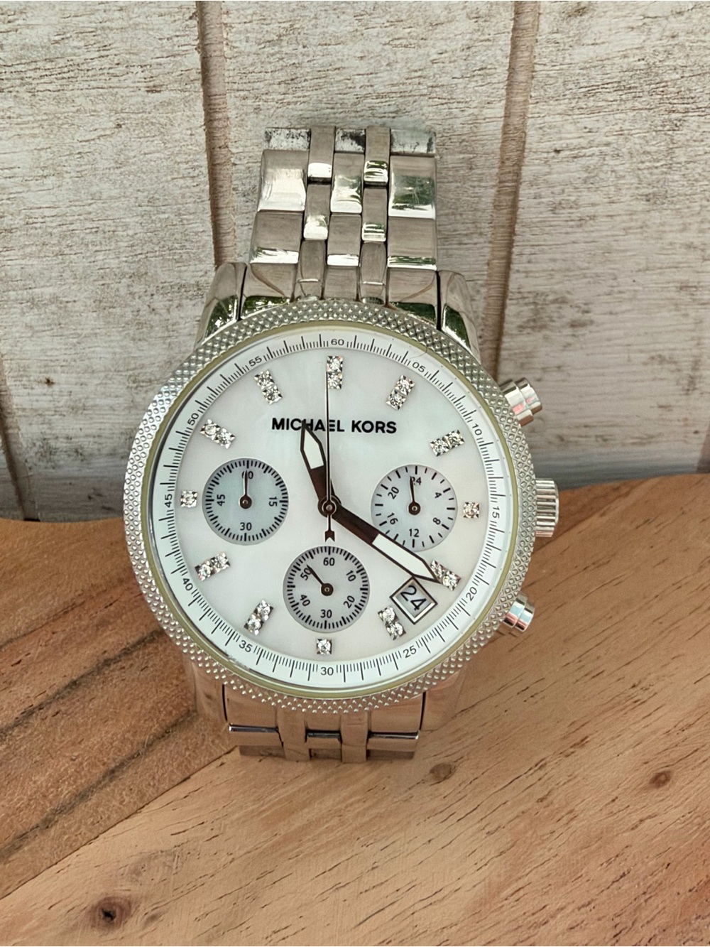 Michael Kors Ritz Silver-Tone Chronograph Watch